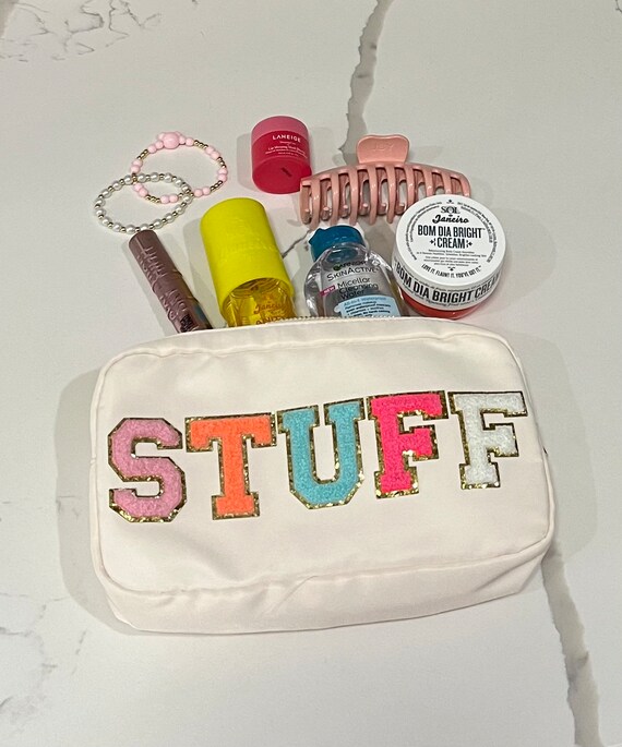 Nylon Mini Makeup Bag for Purse Preppy Small Cute Makeup Bag