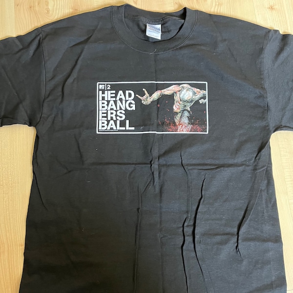 Headbangers Ball - MTV - 2003 Godsmack & Anthrax T-Shirt size L