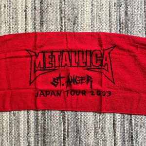 Metallica 2003 Japan tour towel Red version. image 1
