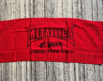 Metallica 2003 Japan tour towel Red version.