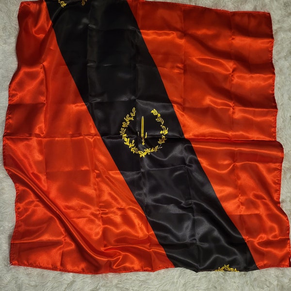 Black American Heritage Satin Flag Scarf (Made to Order)