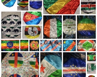 African nation flag bonnets