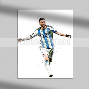 Messi print Lionel Messi poster, Argentina art print, wall art, home decor