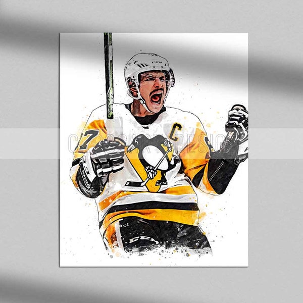 Sidney Crosby print Sidney Crosby poster Pittsburgh Penguins art print, wall art, home decor