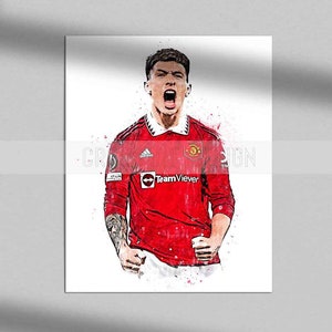 Lisandro Martínez print Lisandro Martinez poster, Manchester United, Watercolor, art print, wall art, home decor