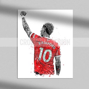 Rashford print Marcus Rashford poster Manchester United art print, wall art, home decor