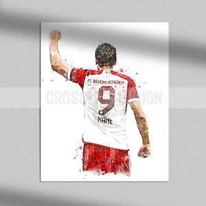 Harry Kane print Harry Kane poster, Bayern Munich art print, wall art, home decor
