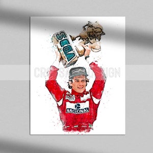 Ayrton Senna print Senna poster, art print, wall art, home decor