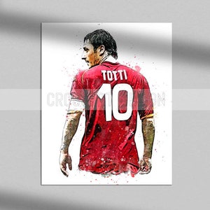 Francesco Totti print Totti poster, AS Roma, Watercolor, art print, wall art, home decor