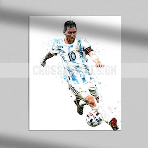 Lionel Messi print Lionel Messi poster, Argentina art print, wall art, home decor