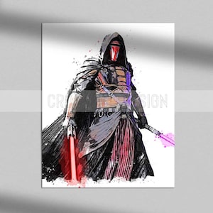 Darth Revan Druck Darth Revan Poster, Kunstdruck, Wandkunst, Wohnkultur