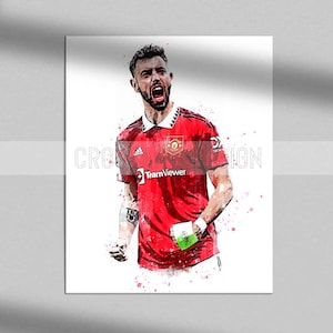 Bruno Fernandes print Bruno Fernandes poster Manchester United art print, wall art, home decor