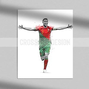 Ronaldo print Cristiano Ronaldo poster, CR7 Portugal art print, wall art, home decor