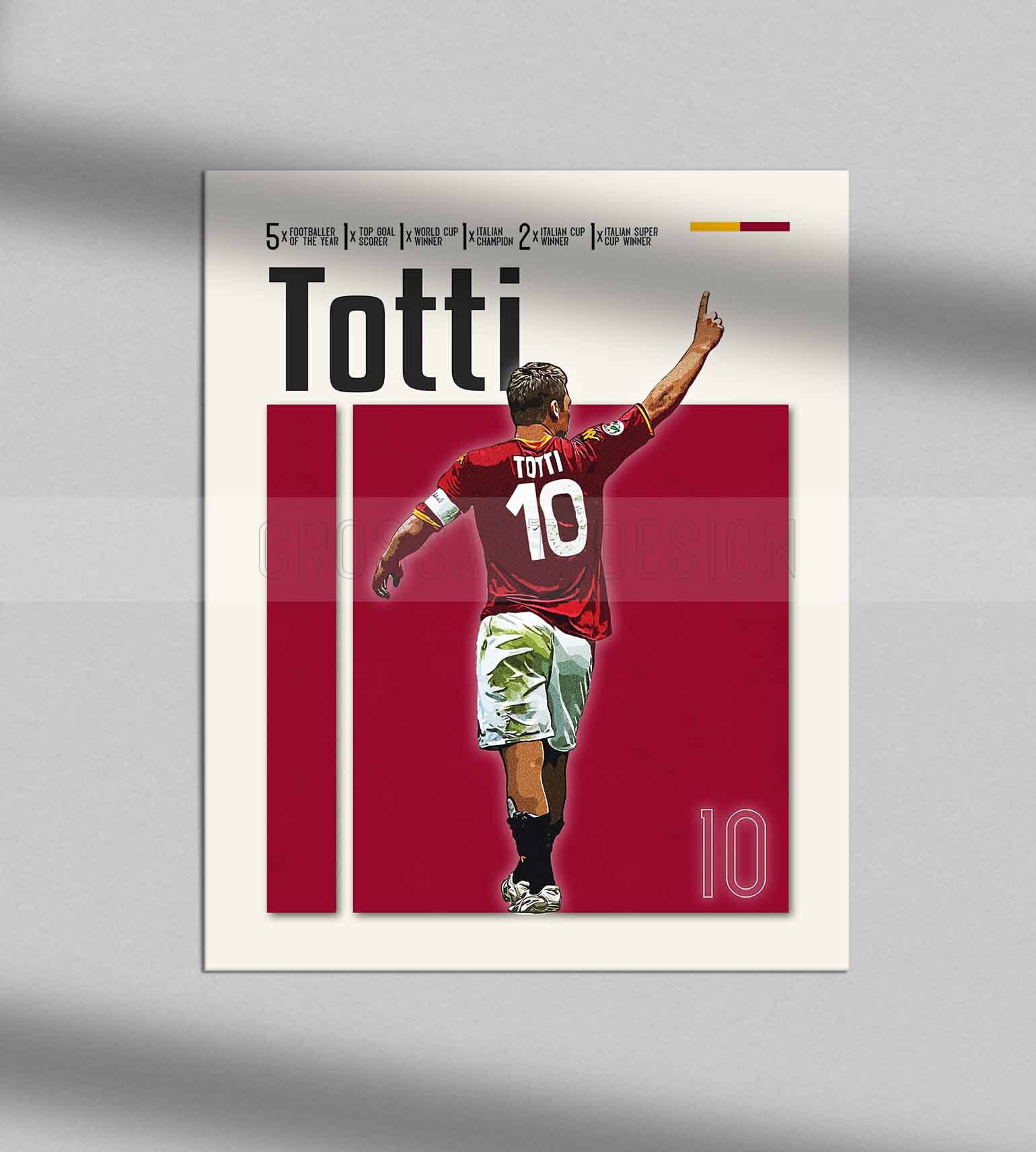 フランチェスコ・トッティ A.S.ローマ アートポスター A2版 フランチェスコ・トッティのプリント フランチェスコ・トッティの