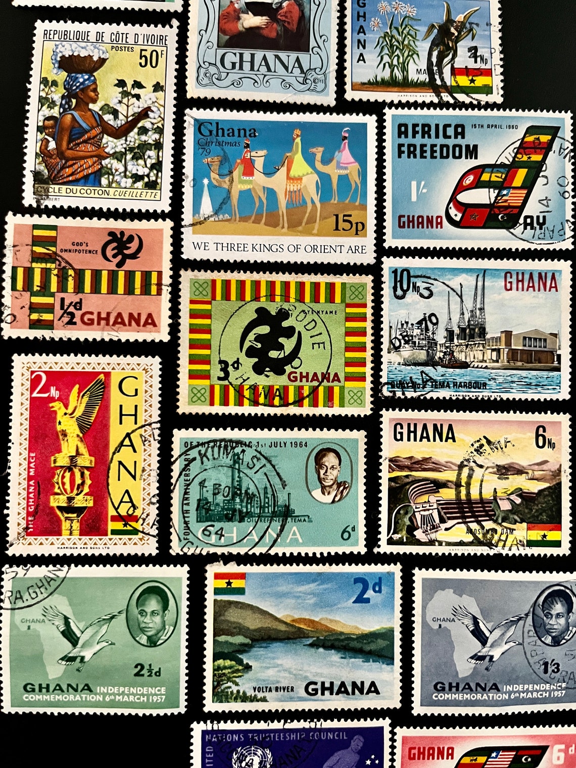 20 Stamp GHANA Fun Pack / Lot of 20 Different Random Used Ghanaian ...