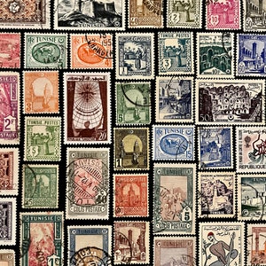20 Stamp TUNESIEN Fun Pack / Lot von 20 verschiedene, zufällig verwendete TUNESISCHE Briefmarken / Vintage Briefmarken / Philatelie / Scrapbooking / Kunstprojekt