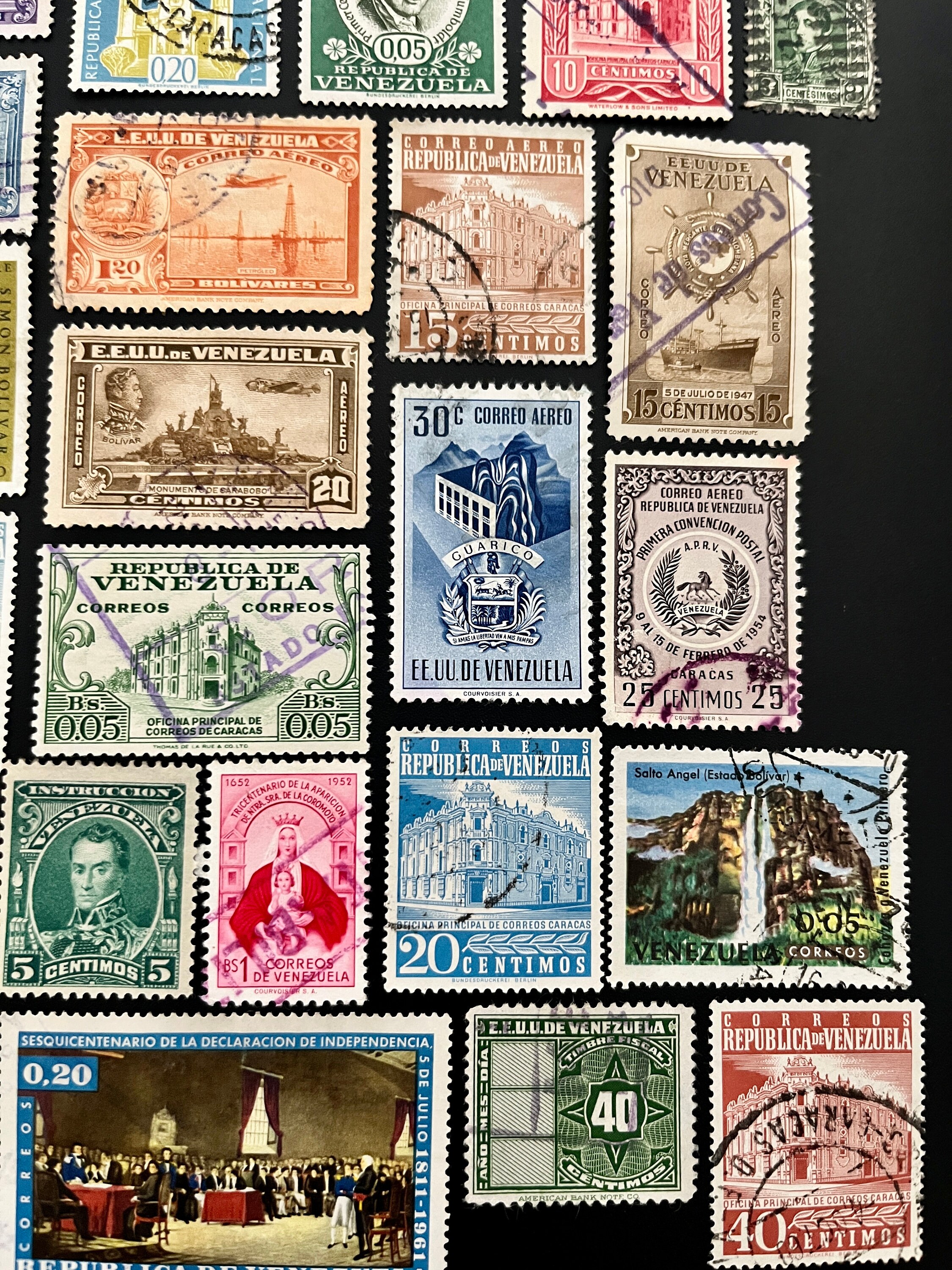VENEZUELA Stamp Fun Pack: 20 Different Random Used VENEZUELAN Vintage ...