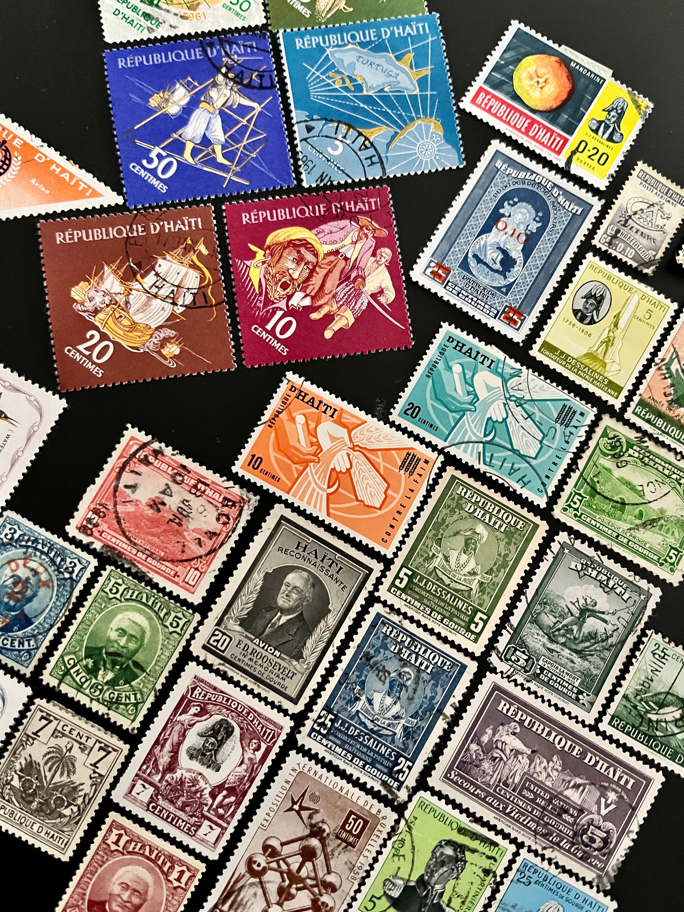 HAITI Fun Pack: 20 Different Used Random Haitian Stamps - Etsy