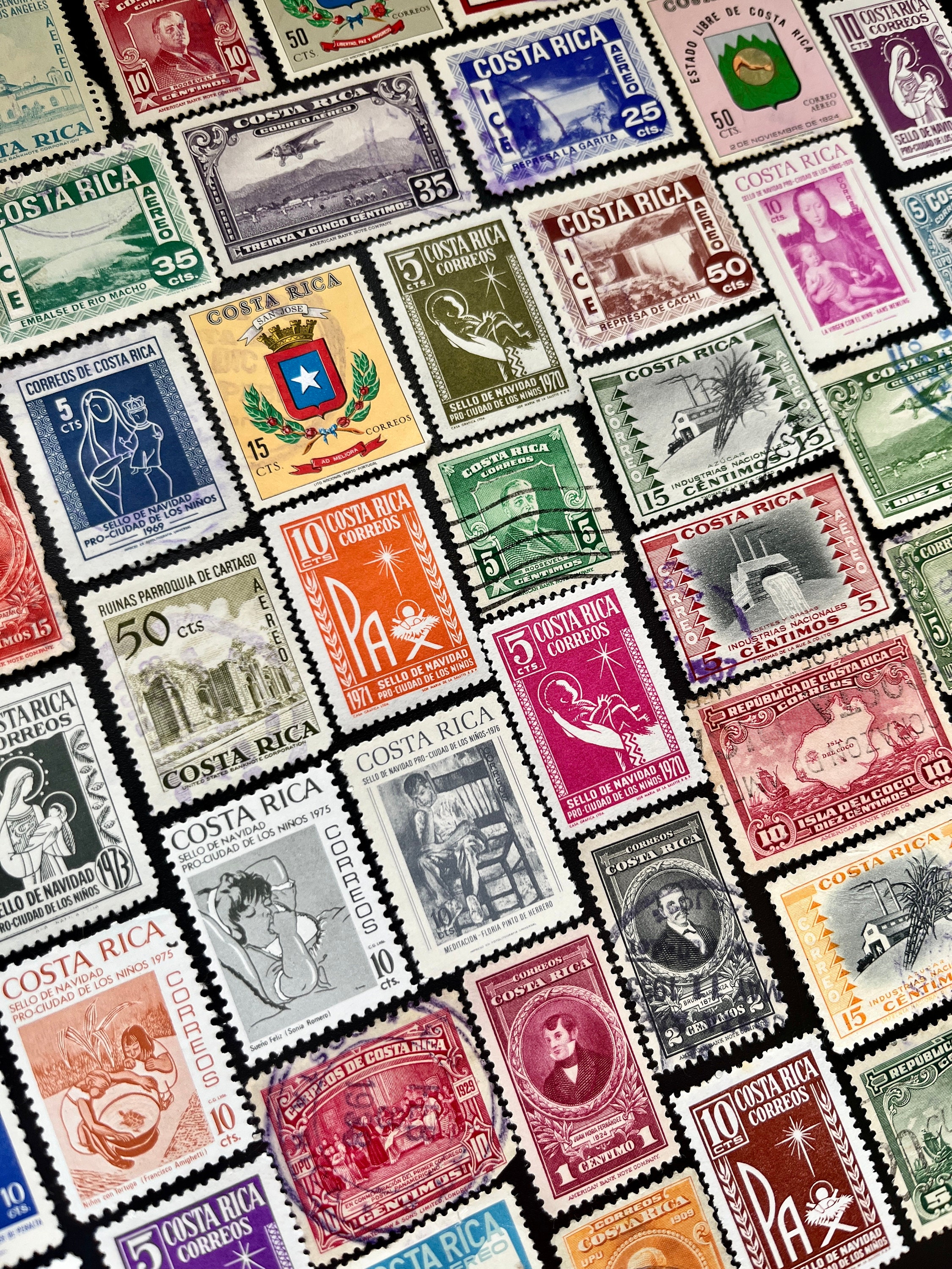 20 Stamp COSTA RICA Fun Pack // Lot of 20 Different Used Random Costa ...