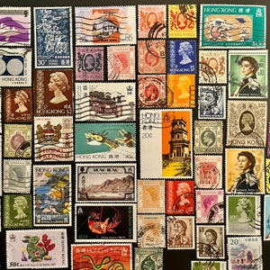 20 Stamp HONG KONG Fun Pack // Set aus 20 verschiedenen gebrauchten Hong Kong Briefmarken // Vintage Stamps // Philatelie // Scrapbooking, Art Project