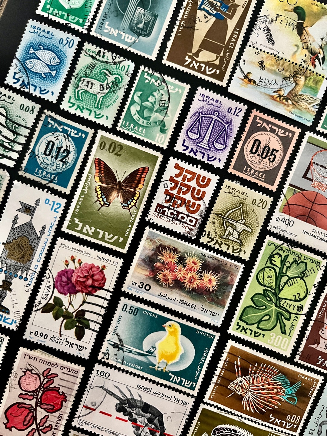 50 Stamp ISRAEL Fun Pack // Lot of 50 Different Used ISRAELI Stamps ...
