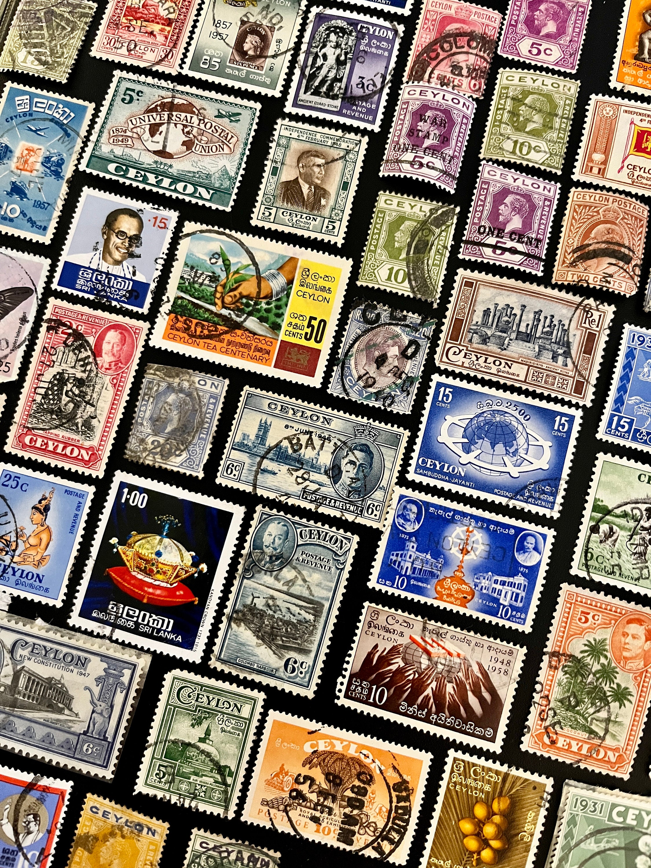 CEYLON SRI LANKA Fun Pack: 20 Different Random Used Sri Lankan Stamps ...