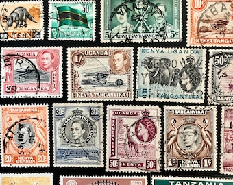 21 タンザニア ヴィンテージ 使用済み切手 コレクターセット アフリカ
