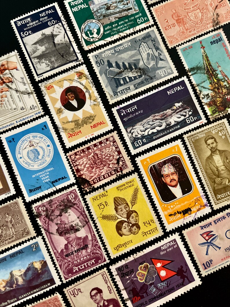 NEPAL Fun Pack: 20 Different Used Random Nepalese Stamps - Etsy