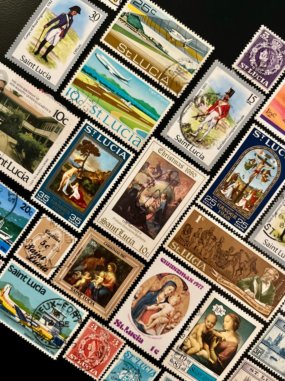 20 Stamp SAINT LUCIA Fun Pack // Lot of 20 Different Used Saint Lucian ...
