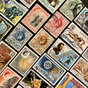 20 Stamp SWAZILAND Fun Pack / Lot of 20 Different Random Used ESWATINI Stamps / Vintage Stamps / Philately / Scrapbooking / Art Project