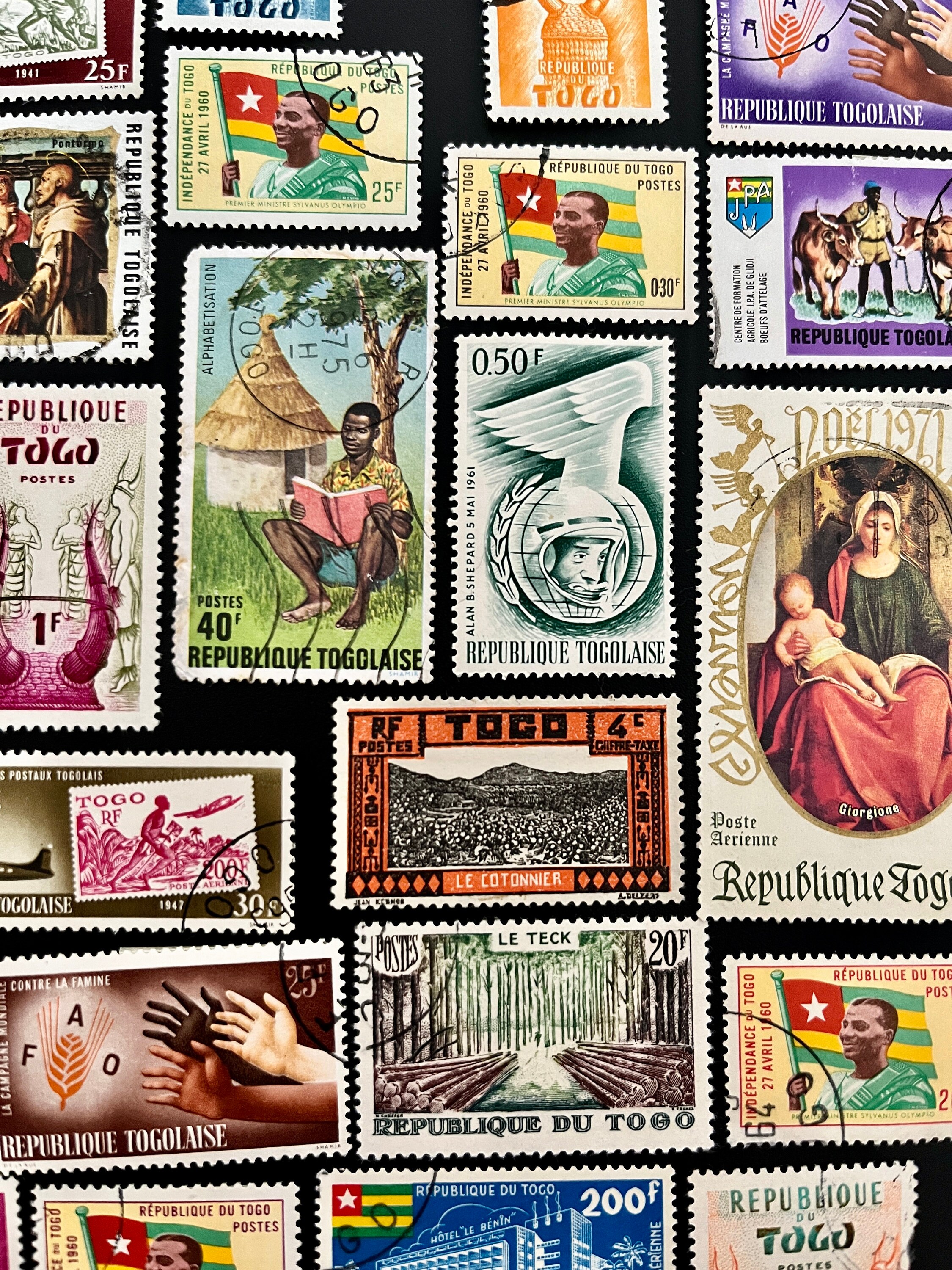 TOGO Stamp Fun Pack: 20 Different Used Random TOGOLESE Vintage Stamps ...