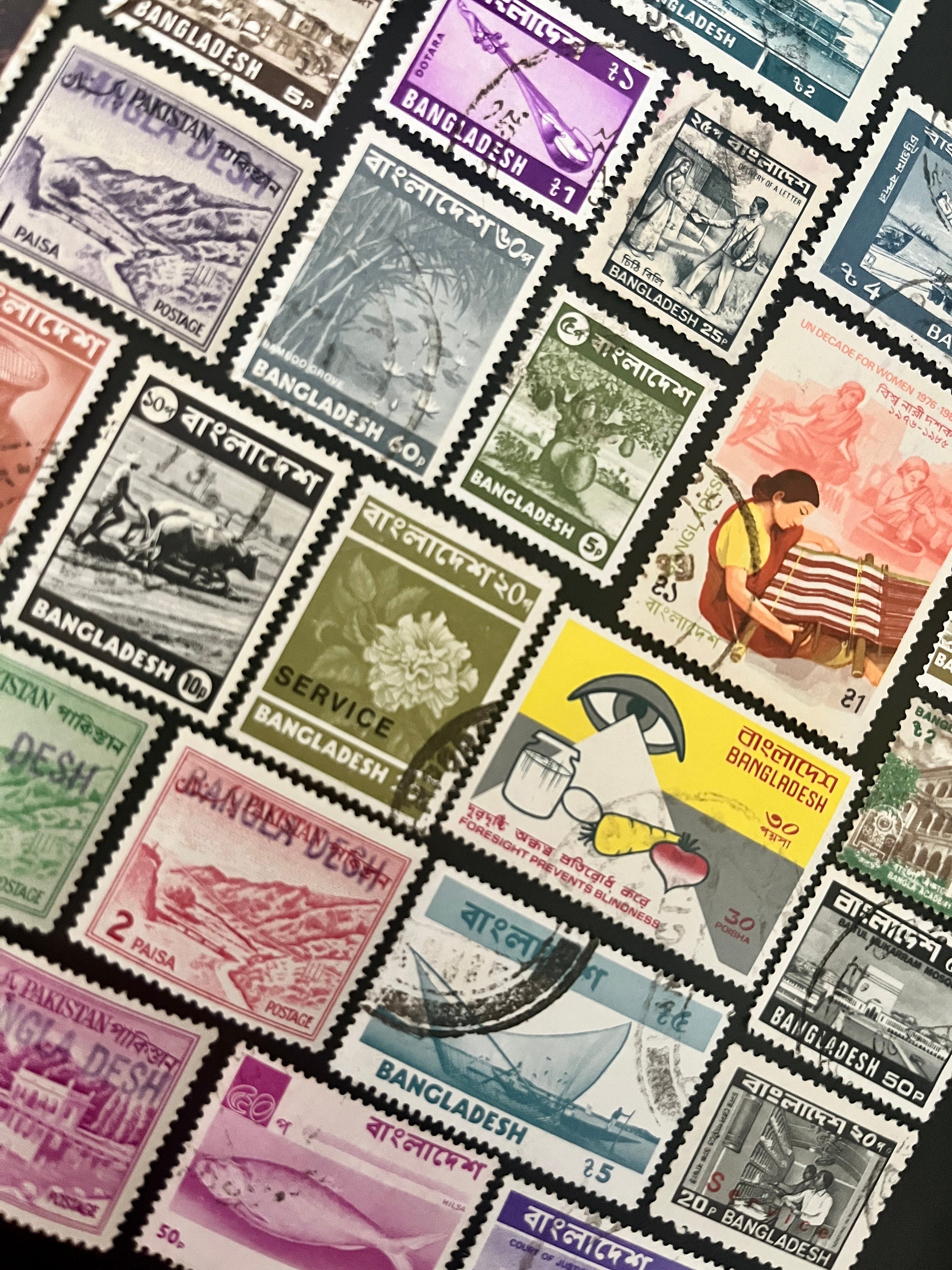 BANGLADESH Fun Pack: 20 Different Random Used Bangladeshi Stamps - Etsy