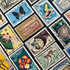 20 Stamp CAMEROON Fun Pack // Lot of 20 Different Used Cameroonian Stamps // Vintage Stamps // Art Project // Scrapbooking