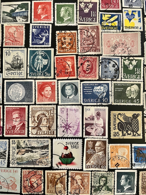 50 Stamp SWEDEN Fun Pack // Lot of 50 Different Used SWEDISH