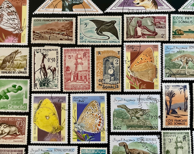 20 Stamp SOMALIA Fun Pack // Lot of 20 Different Used Random Somali ...