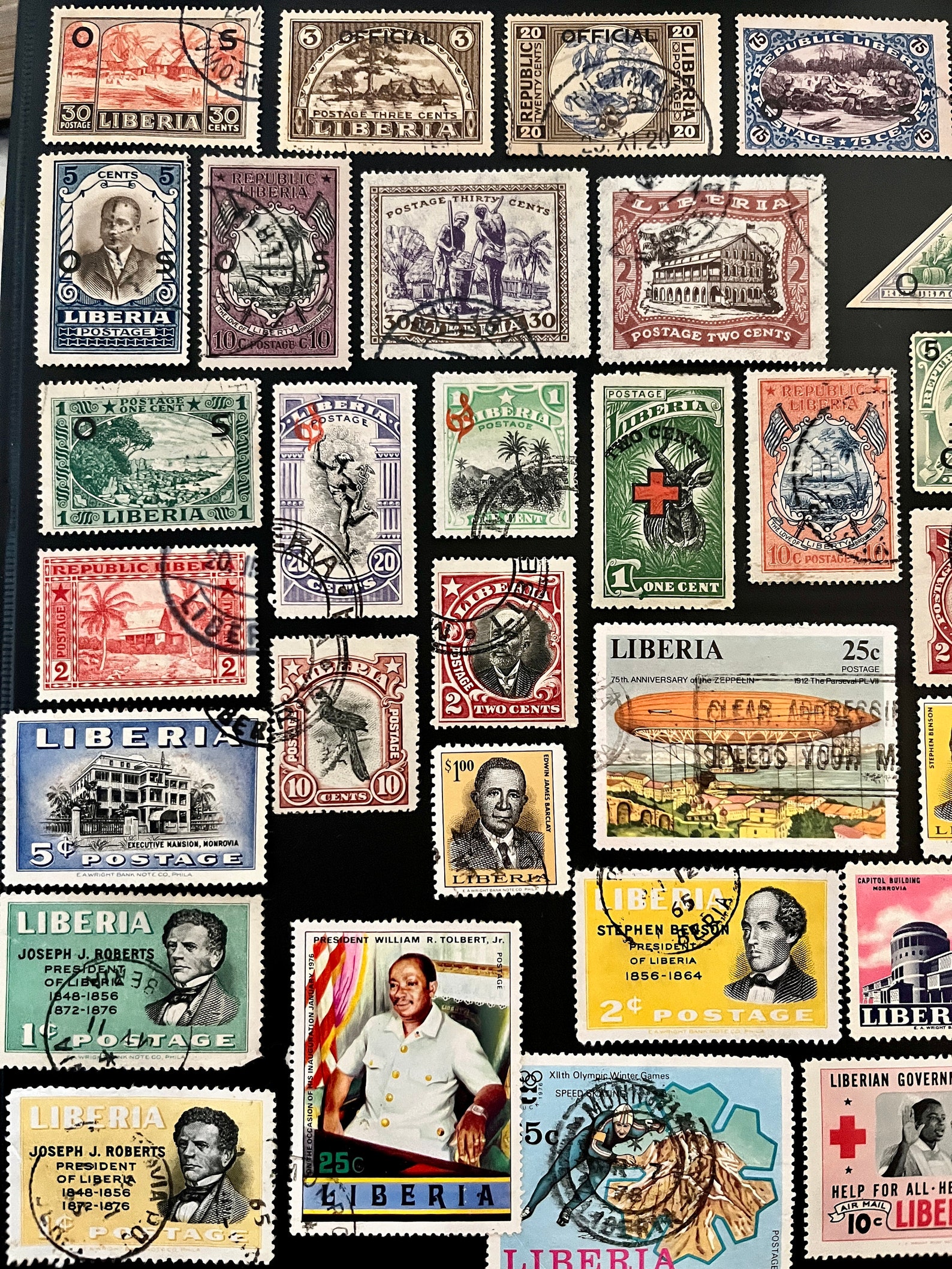 LIBERIA Stamp Fun Pack: 20 Different Random Used LIBERIAN Vintage ...
