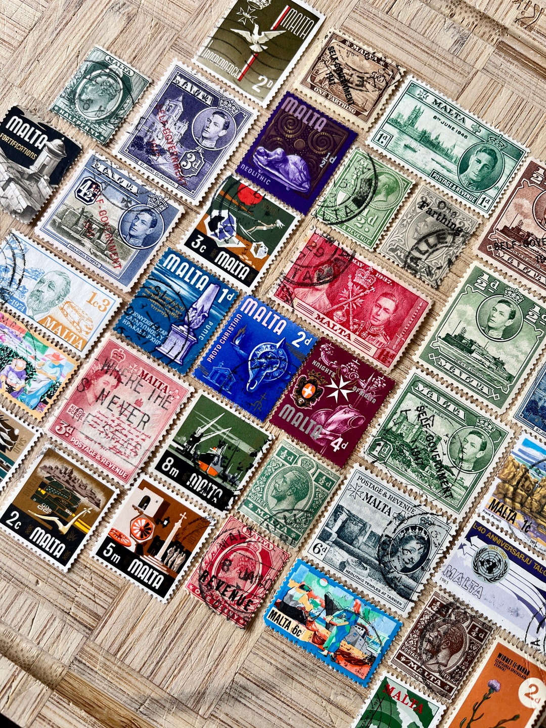 20 Stamp MALTA Fun Pack // Lot of 20 Different Used MALTESE Stamps ...