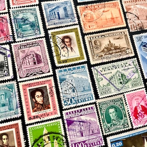 20 timbres VENEZUELA amusants / Lot de 20 timbres VENEZUELA différents utilisés au hasard / Timbres vintage / Philatélie / Scrapbooking / Projet artistique