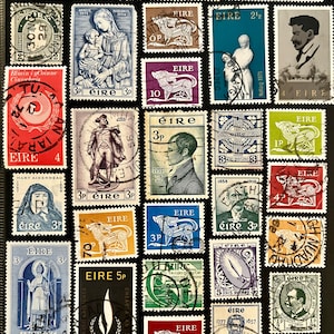 Paquete divertido de 50 sellos IRLANDA EIRE // Lote de 50 sellos IRLANDESES usados diferentes // Sellos antiguos // Filatelia // Scrapbooking, Proyecto de arte