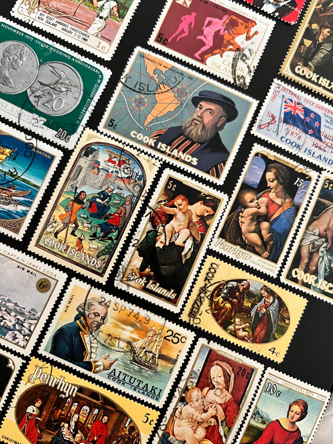 COOK ISLANDS Fun Pack: 20 Different Random Used Stamps - Etsy