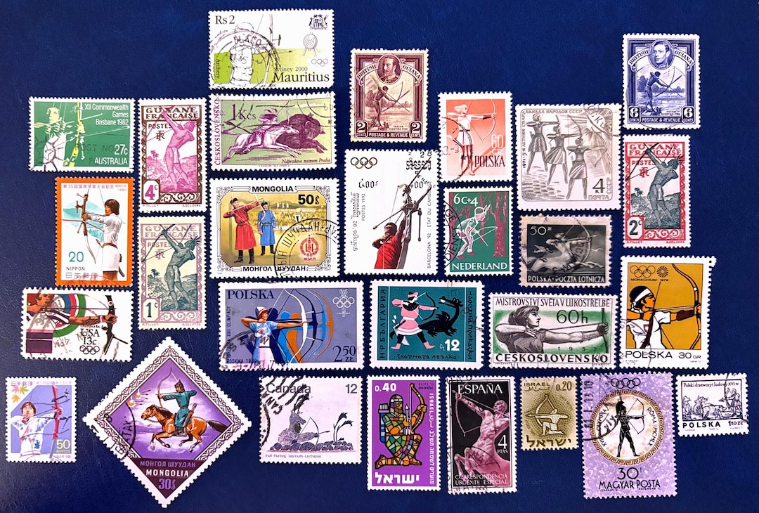 ARCHERY Fun Pack: 20 Random Used Archery Stamps - Etsy
