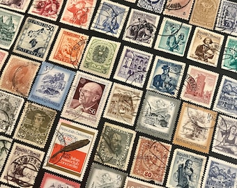 Pakiet AUSTRIA Stamp Fun: 50 różnych używanych losowych austriackich znaczków vintage