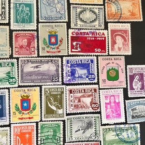 20 Stamp COSTA RICA Fun Pack // Lot of 20 Different Used Random Costa ...