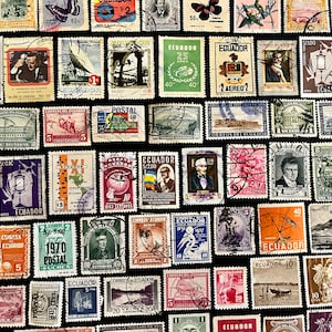 50 Stempel ECUADOR Fun Pack // Lot von 50 verschiedenen gebrauchten ecuadorianischen Briefmarken // Vintage Stamps // Philatelie // Scrapbooking, Art Project