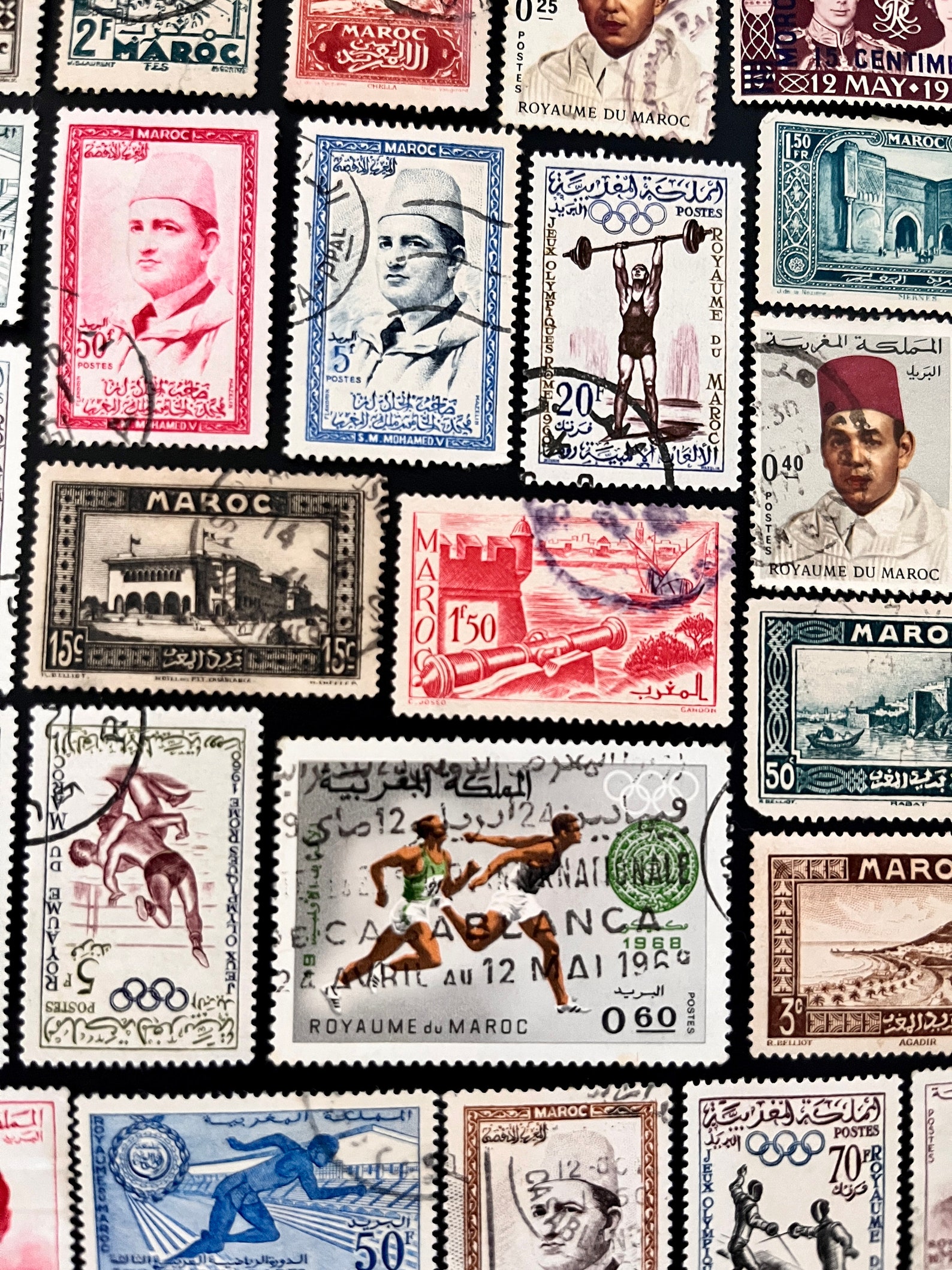 MOROCCO Fun Pack: 20 Different Random Used Moroccan Stamps - Etsy