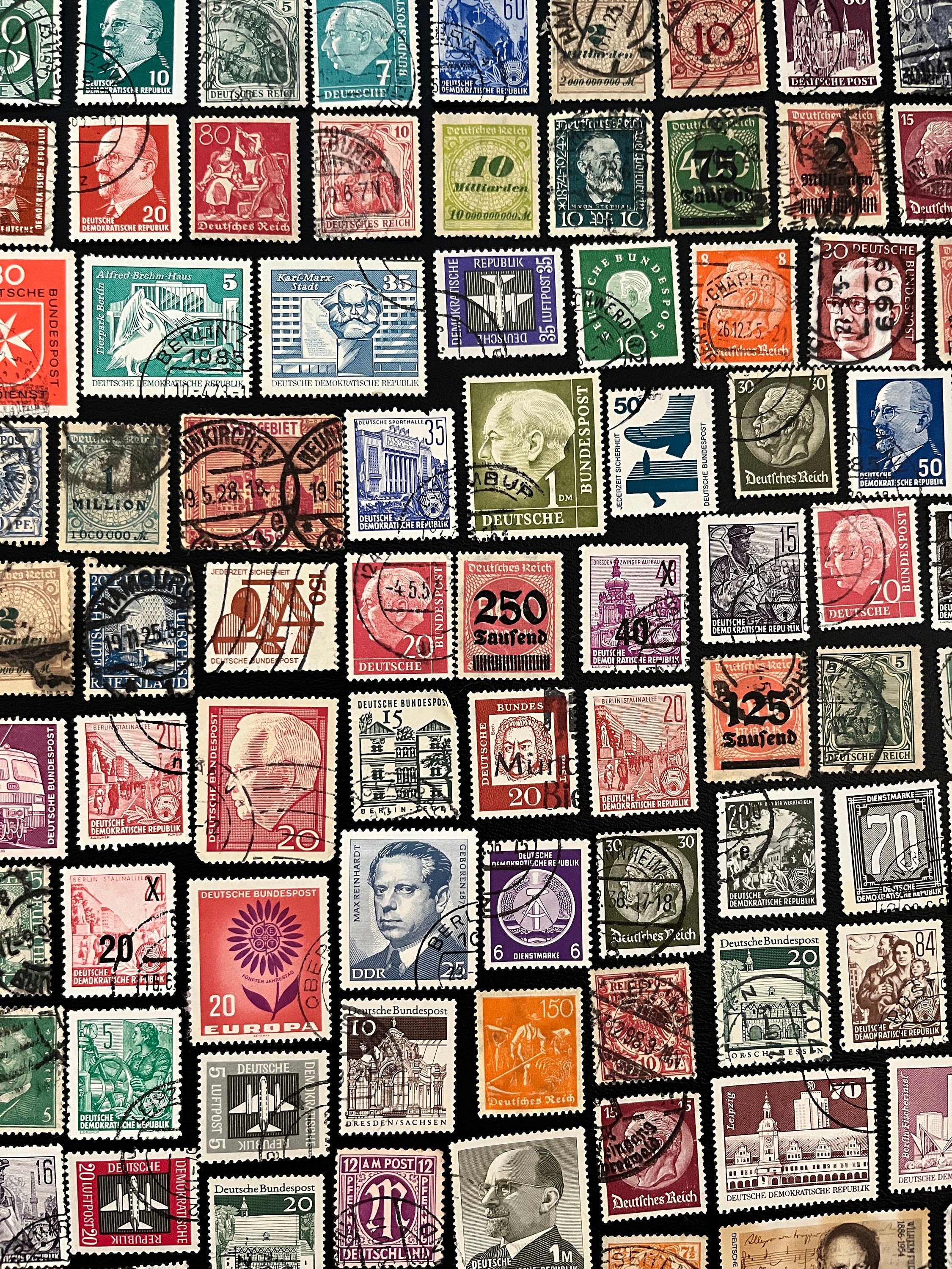 50枚のドイツ切手ファンパック // 50種類の使用済みドイツ切手のセット