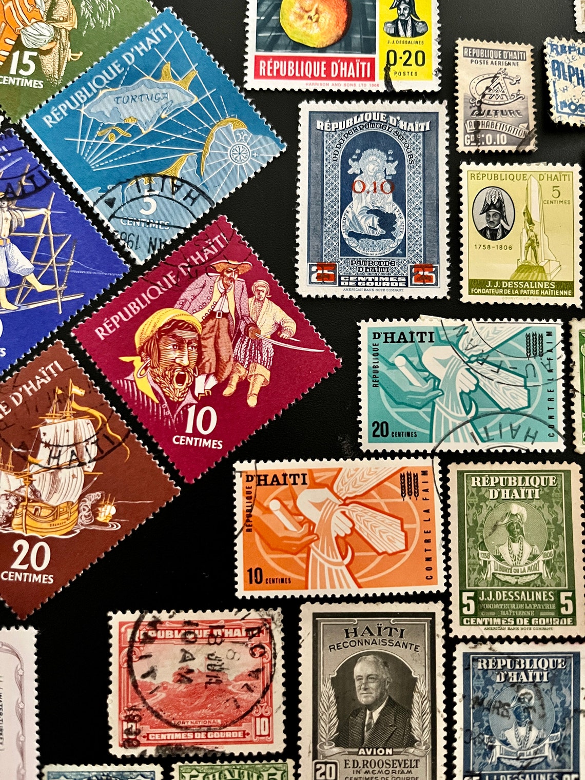 HAITI Fun Pack: 20 Different Used Random Haitian Stamps - Etsy