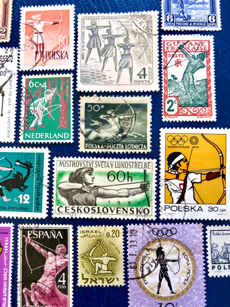 ARCHERY Fun Pack: 20 Random Used Archery Stamps - Etsy
