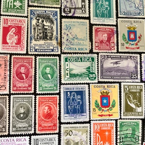 20 Stamp COSTA RICA Fun Pack // Lot of 20 Different Used Random Costa ...