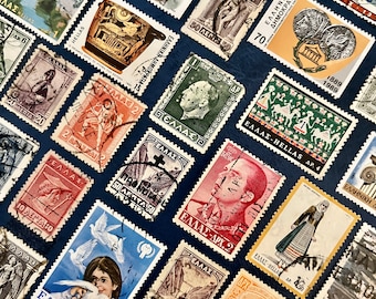 50 Stamp GREECE Fun Pack // Lot of 50 Different Used GREEK Stamps // Vintage Stamps // Philately // Scrapbooking, Art Project
